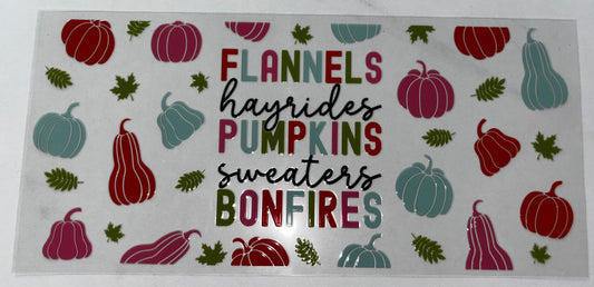 Flannels, pumpkins, bonfires
